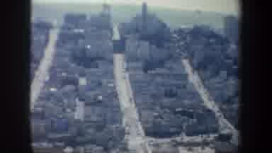 San Francisco California USA (1957): Someone Person Flying In The Sky And