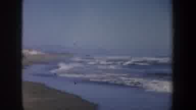 San Francisco California USA (1957): People At The Beach Watching The Sea