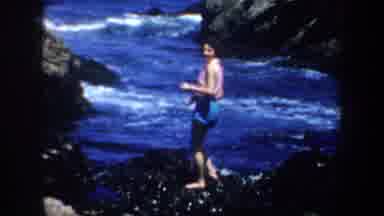 San Francisco California USA (1957): Man In Blue Swimwear Wanting To Bathe In The