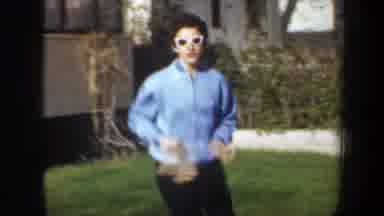 Portland Oregon USA (1957): Girl Running To Meet Her Mother At The Car To Offer