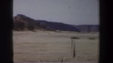 Portland Oregon USA (1957): Prairie Mountain Land Grass Fence Man Driving Loud