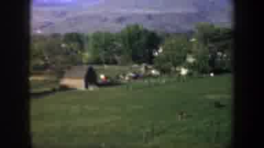 Portland Oregon USA (1957): Passing Views Of Pasture Field And Small White Cottage