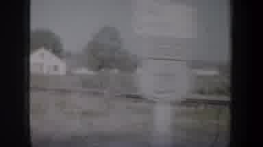 Portland Oregon USA (1957): Train 20mails Houses Ground Showing Green Plans