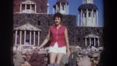 Portland Oregon USA (1957): Woman Getting Her Picture Taken And Experiencing An