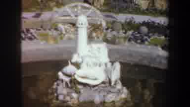 Portland Oregon USA (1957): A Model Of A Town And Lighthouse In A Decorative Pond