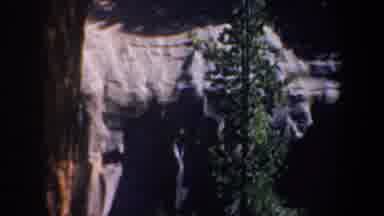 Portland Oregon USA (1957): Camera Slowly Scrolling Down A Mountain Side With