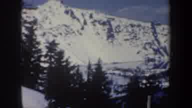 Portland Oregon USA (1957): Man Standing Next To Mountain Edge In Snowy Mountains