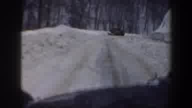 New Hampshire USA (1962): Snowy Road Snow Plow Slippery White Winter Cold Forest