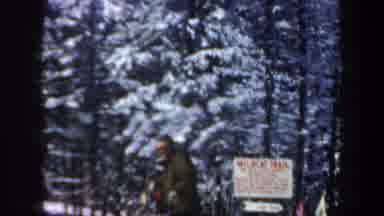 New Hampshire USA (1962): Forested Mountain With Skier