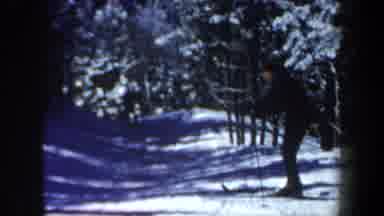 New Hampshire USA (1962): Old Video, Someone Videotaping Two Men Spying On A Snow