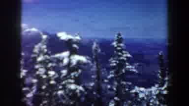 New Hampshire USA (1962): Snowfall On Mountain Very Clear Day