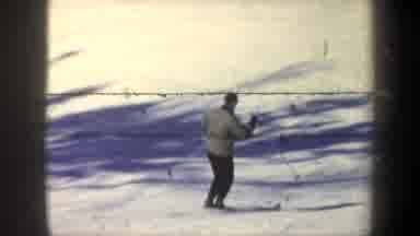 New Hampshire USA (1962): People Skiing On Typical Winter Day With Great Joy In