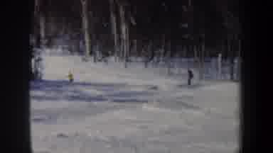 New Hampshire USA (1962): Footage Of Skiers, Then Cuts To A Zoom In Video Of A