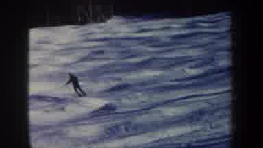 New Hampshire USA (1962): A Person Skating In The Ice Mountain And Watch The