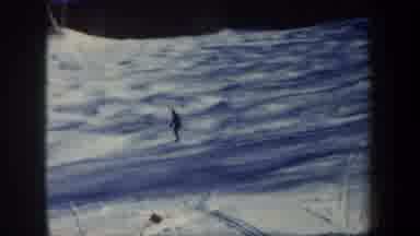 New Hampshire USA (1962): Lone Skier In An Alpine Landscape Weaving Down A Slope