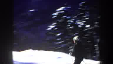 New Hampshire USA (1962): Person Practicing Skiing In The Snow