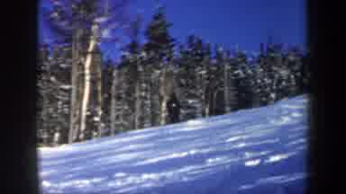 New Hampshire USA (1962): Woman Skiing Down Slope