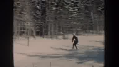 New Hampshire USA (1962): Person Downhill Winter Snow Skiing