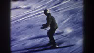 New Hampshire USA (1962): One Person Is Doing Scatting In The Iceland To Go Fast