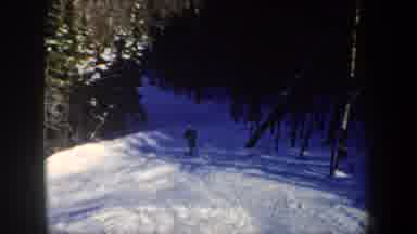 New Hampshire USA (1962): Ice Skating Recreation Frozen Water Cone Trees Gliding