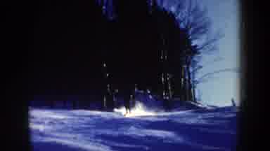 New Hampshire USA (1962): One Person Is Doing Scatting In The Iceland To Go Fast