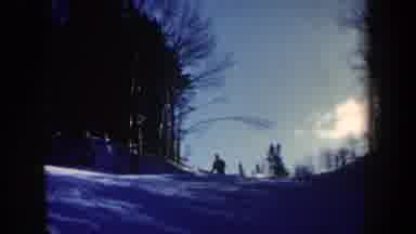 New Hampshire USA (1962): Skiing Down The Slopes Enjoying The Weather On This Icy