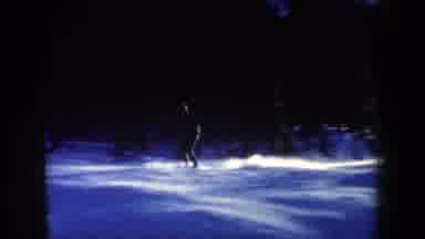 New Hampshire USA (1962): Person Practicing Skiing In The Snow