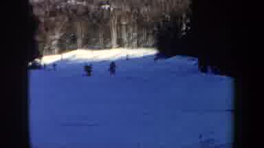 New Hampshire USA (1962): Man Skating In The Snow