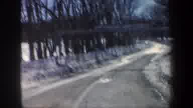 New Hampshire USA (1962): View Of Icy Roads People Unloading Car On A Clear Winter