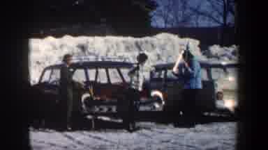 New Hampshire USA (1962): Three Young Teenagers Are In The Mountains To Watch Snow