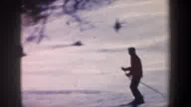 New Hampshire USA (1962): Man Skiing Trees Special Moment
