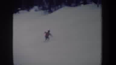 New York USA (1962): A Man Skating In The Snow, In The Practice Of Skiing
