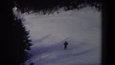 New York USA (1962): Man Skating In The Snow