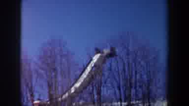 New York USA (1962): Huge Ski Ramp For Winter Sporting Events