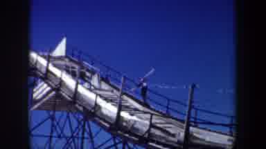 New York USA (1962): Ski Jumpers Climbing Ski Jump