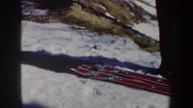 New York USA (1962): Snowy Shoveling Skis And Men With Flags Marking Their