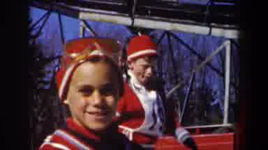 New York USA (1962): Several Children Preparing For A Skiing Competition In The