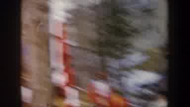 New York USA (1962): Skier Descends Downhill Preparing To Jump On A Sunny Winter