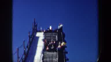 New York USA (1962): External Shot Of Union Jack Flag And Camera Pans Up Ski Jump