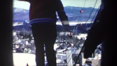 New York USA (1962): Person In Red Sweater Goes Skiing