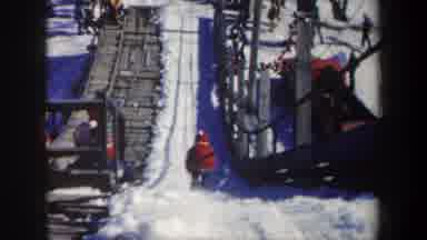 New York USA (1962): Man Skating In The Snow