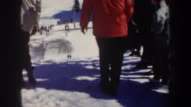 New York USA (1962): Advanced Person Competition Skiing And Jumping Down Slope Of