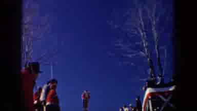 New York USA (1962): Ski Jump Competition Jumping Very Wast The Black Skier