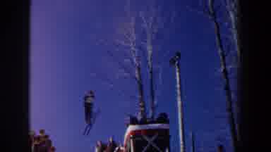 New York USA (1962): The Man Skiing Very Well In Ice Bar But It Is Dangerous Also