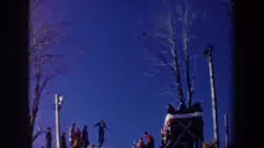 New York USA (1962): Skier Falling From Jump In Air