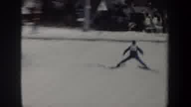 New York USA (1962): A Man Is Skating In The Snow Floor And Enjoying The Winter