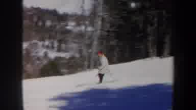 Vermont USA (1962): Few People Skiing Down A Easy Slope