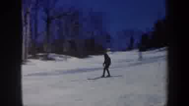 Vermont USA (1962): A Person Scatting In The Mountain Area And He Was Enjoying