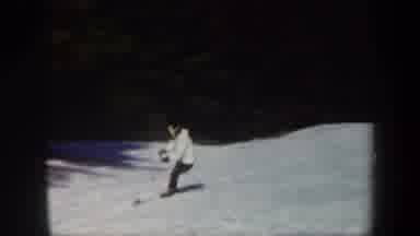 Vermont USA (1962): Person Practicing Skiing In The Snow