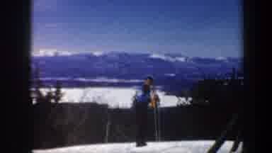 Vermont USA (1962): Skier Taking A Short Break To Enjoy A Beautiful View Of Snow